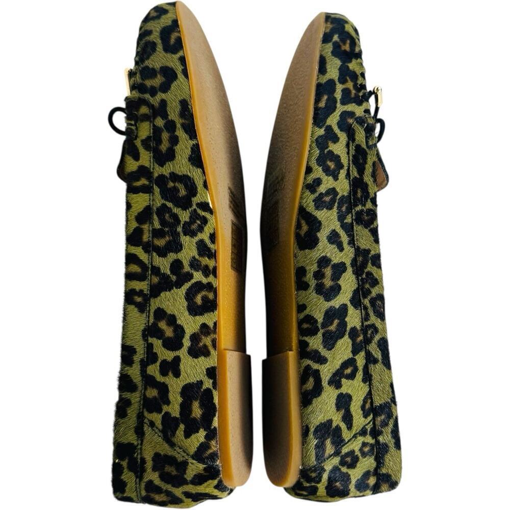 NEW Jack Rogers Calf Hair Millie Mocassin Bow Loafer Flat Green Black Size 8.5 - Picture 9 of 16